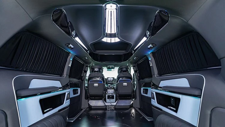 Benz van interior lighting ceiling installation renderings 6