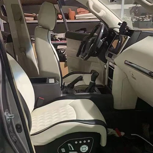 car seat in front of van