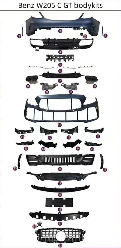 Benz W205 C GT bodykits 1