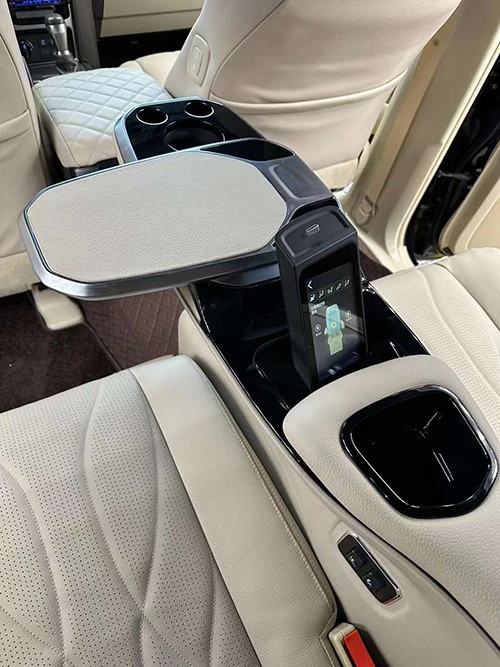 product-500-667 Luxury SUV back seat in Toyota Prado with hidden touchscreen and tray table