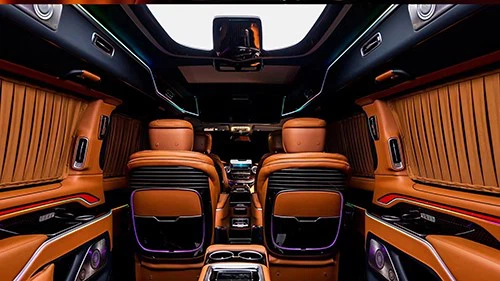 Installation rendering of the new rectangular air vents for the Mercedes Vito and V-Class