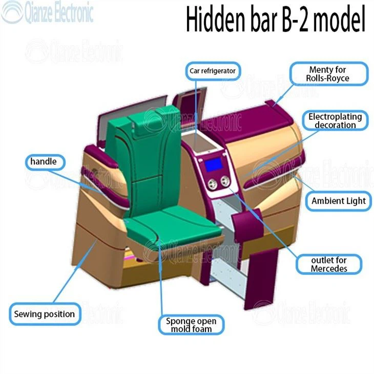Bar partition with hidden seats