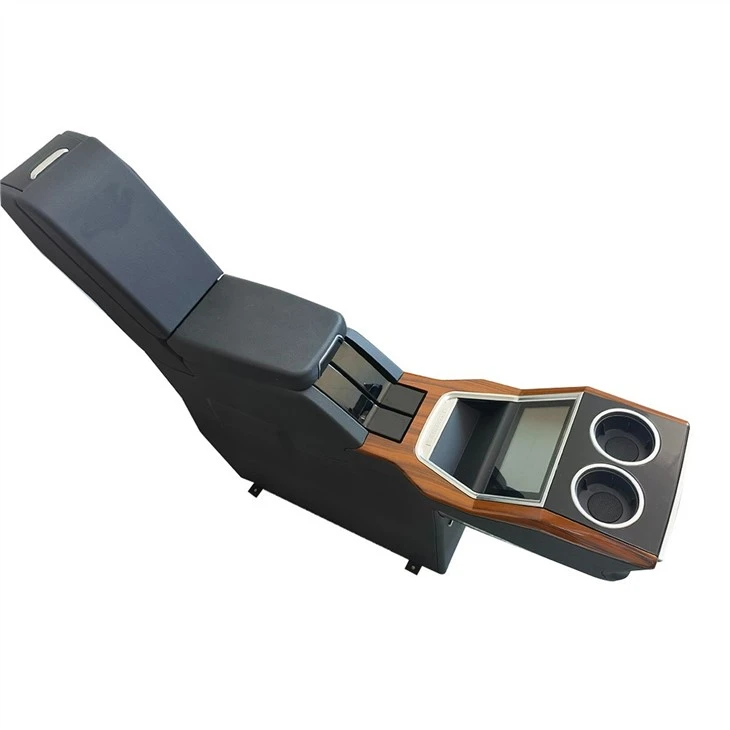 Rear armrest with touch screen