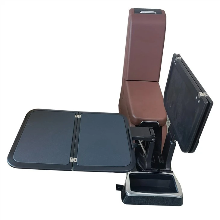 Brown with folding table rear center armrest