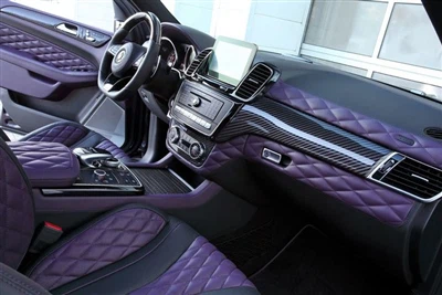 Topcar Modified Mercedes AMG GLE 63 With Carbon Fiber And Purple Leather Inte...