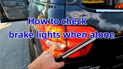 How to check brake lights when alone